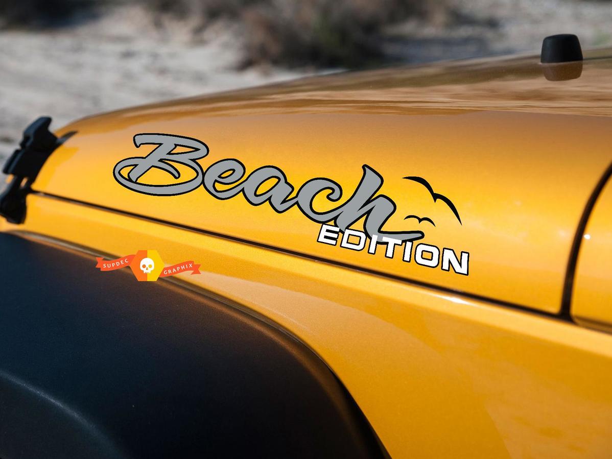 Par JEEP Badge Emblem BEACH EDITION vinyl Sticker Decal Truck