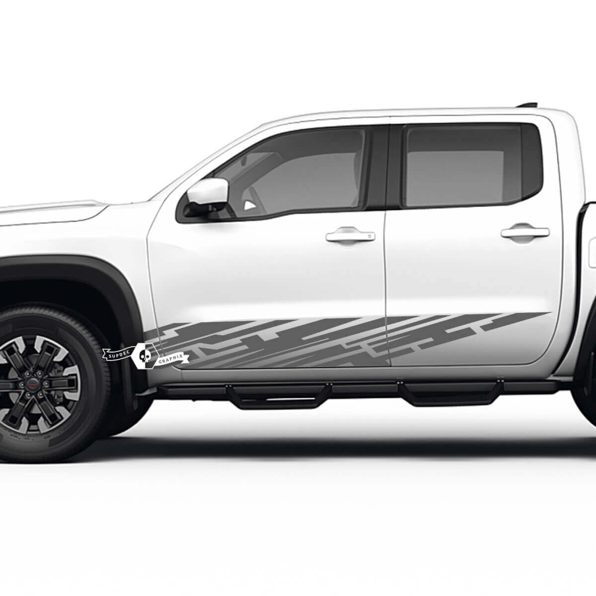 Pair Doors Rocker Panel Nissan Frontier Destroyed Grange Vinyl Stickers Decals Graphics 