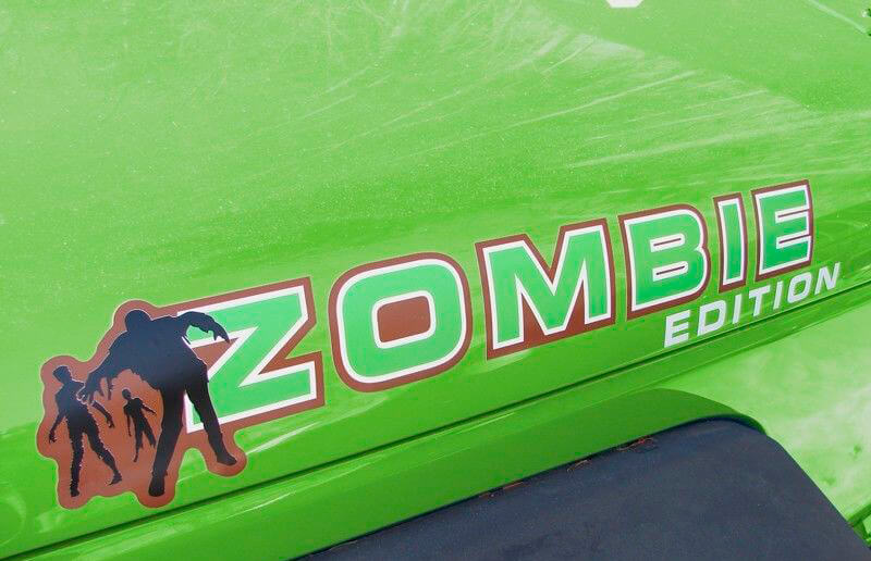 Zombie Edition Badge Emblem Vinyl Sticker Decal for Jeep ATV Offroad