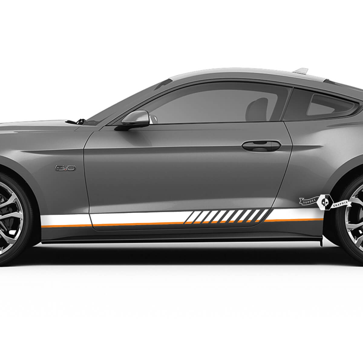 Racing Style Stripes Side Vinyl Decal Kit for Musclecar Musclecarmodel Mach 1