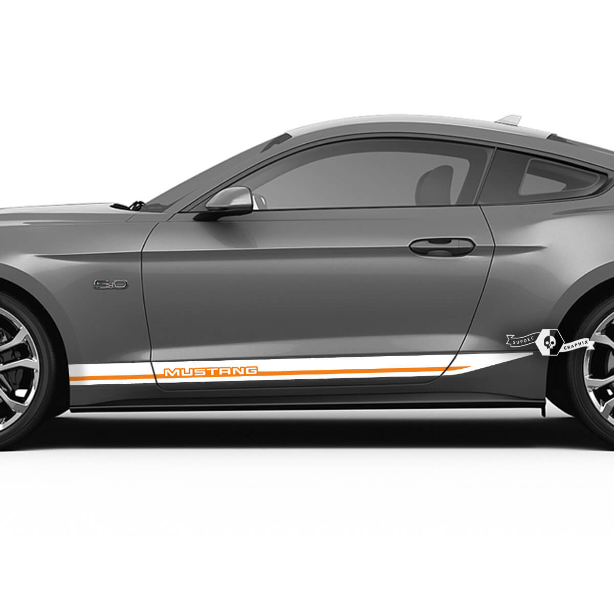 2x Rocker Panel Stripes for Ford Mustang Mach 1 Shelby GT500 GT350