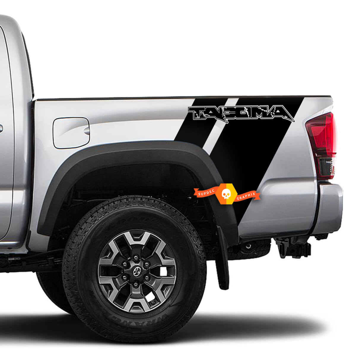 2 Tacoma Side Bed Destroyed  Stripes raptor style Vinyl Stickers Decal Kit for Toyota Tacoma