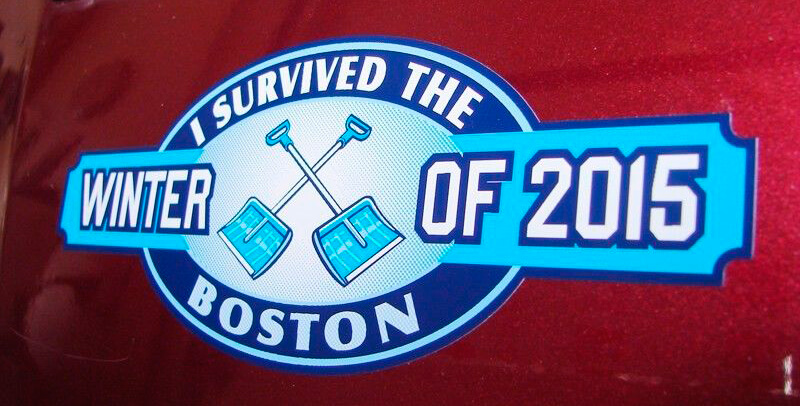 Boston Blizzard I Survived The Winter Badge Emblem Vinyl Sticker Decal 2 for Jeep ATV Truck