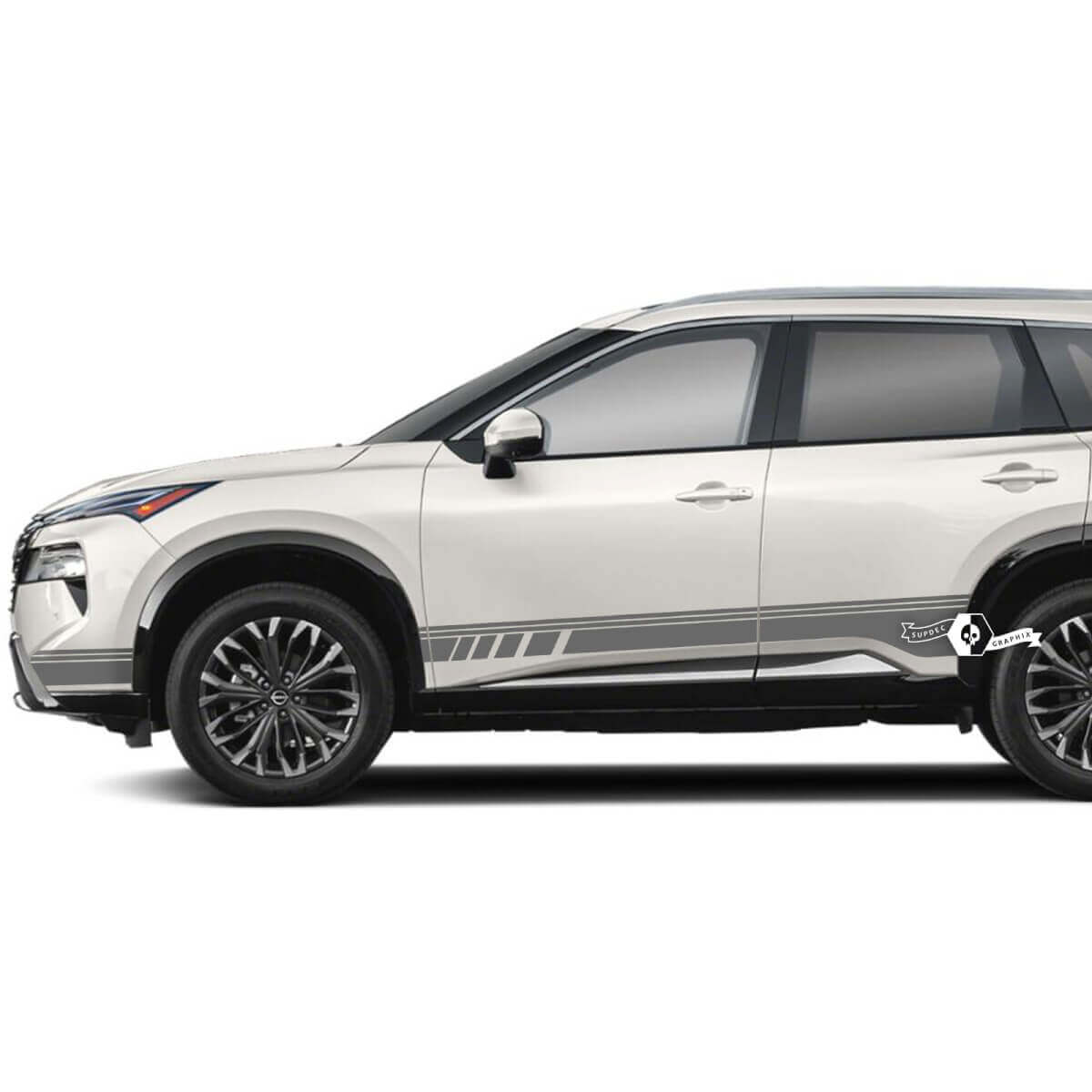 Pair Nissan Rogue Side Door Rocker Panel Stripes Sticker Decal Vinyl Graphic 