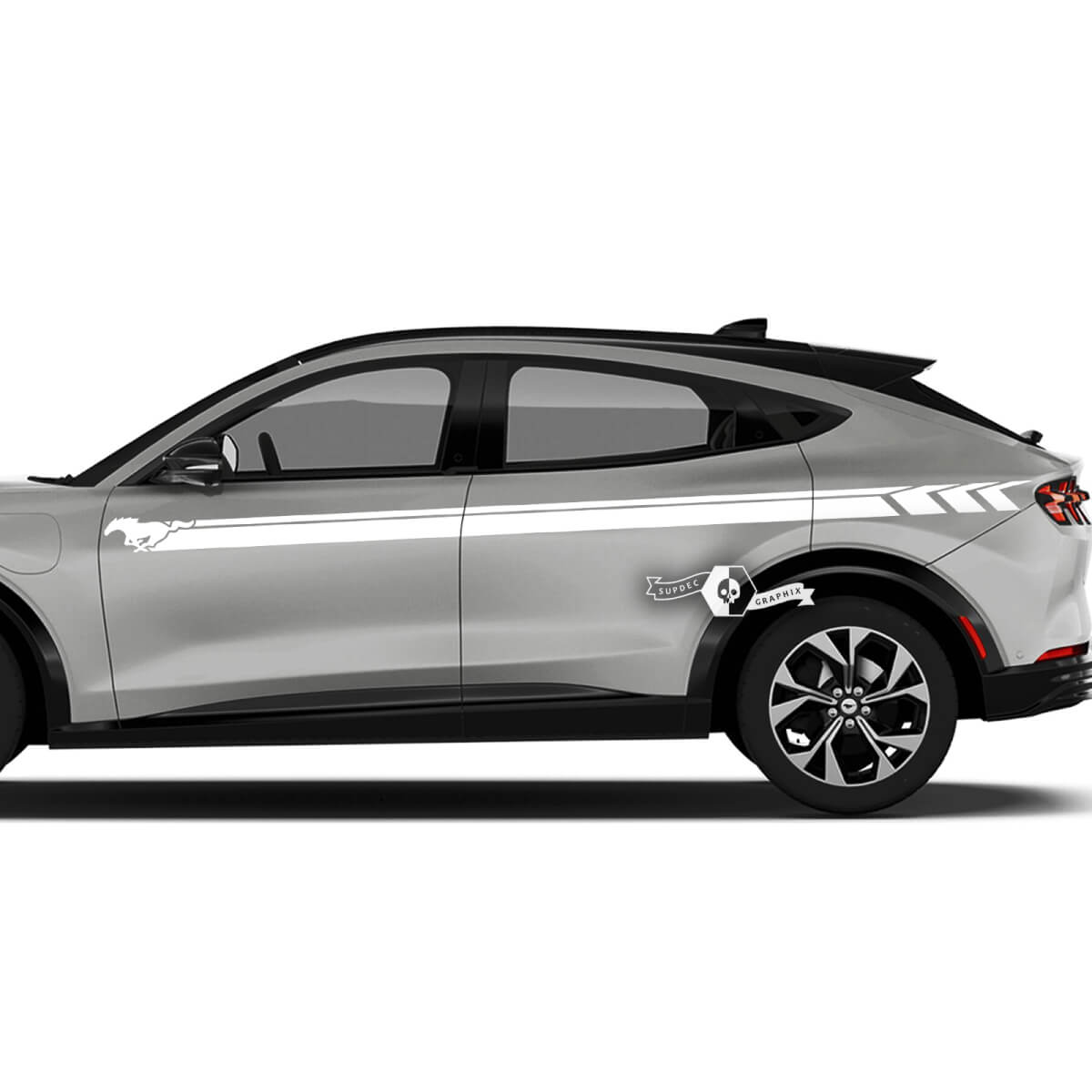 Pair Ford Mustang MACH-E MACH E Doors Line Stripes Side Door Decal vinyl stickers