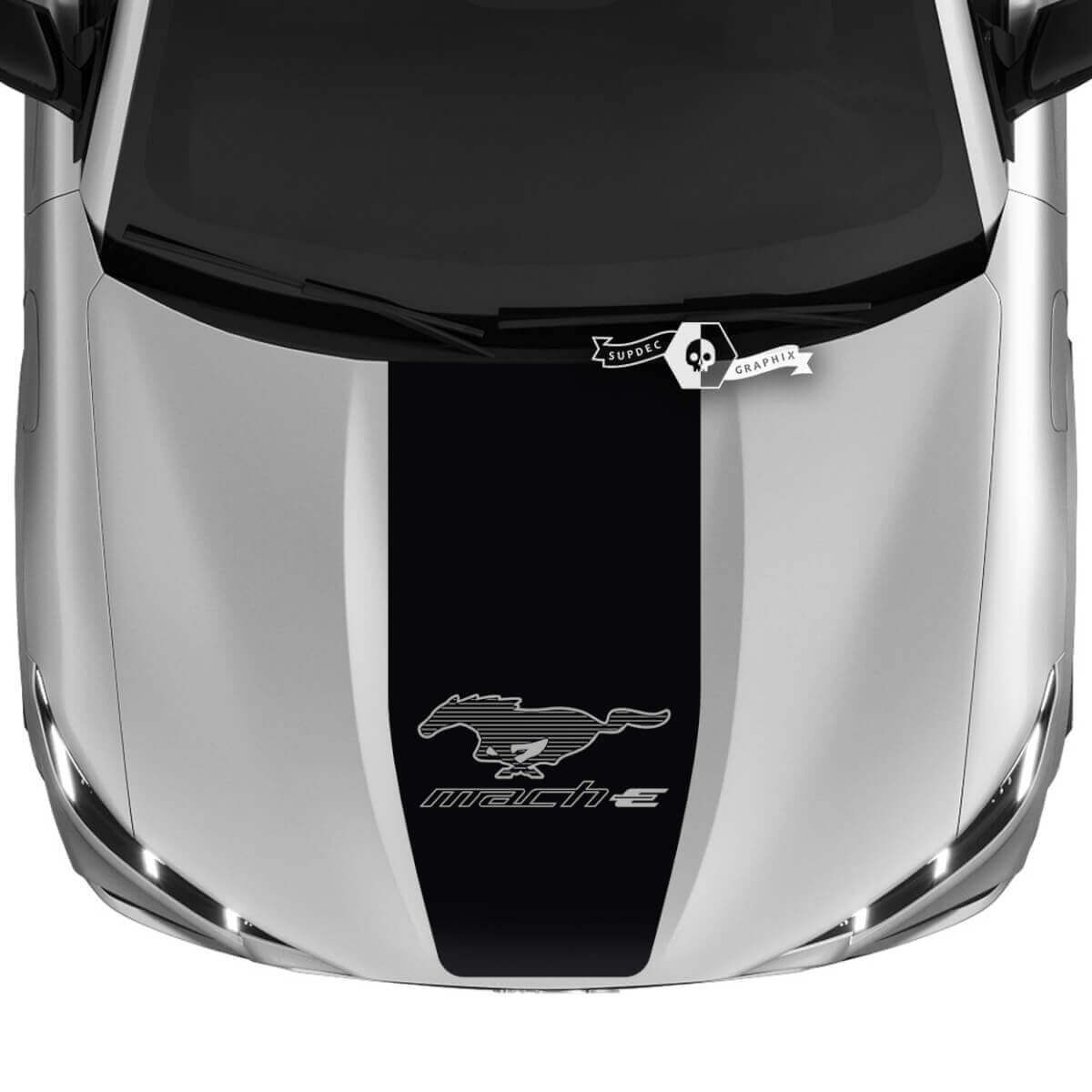 Hood Logo Decal Vinyl Stickers for Ford Mustang Mach-E