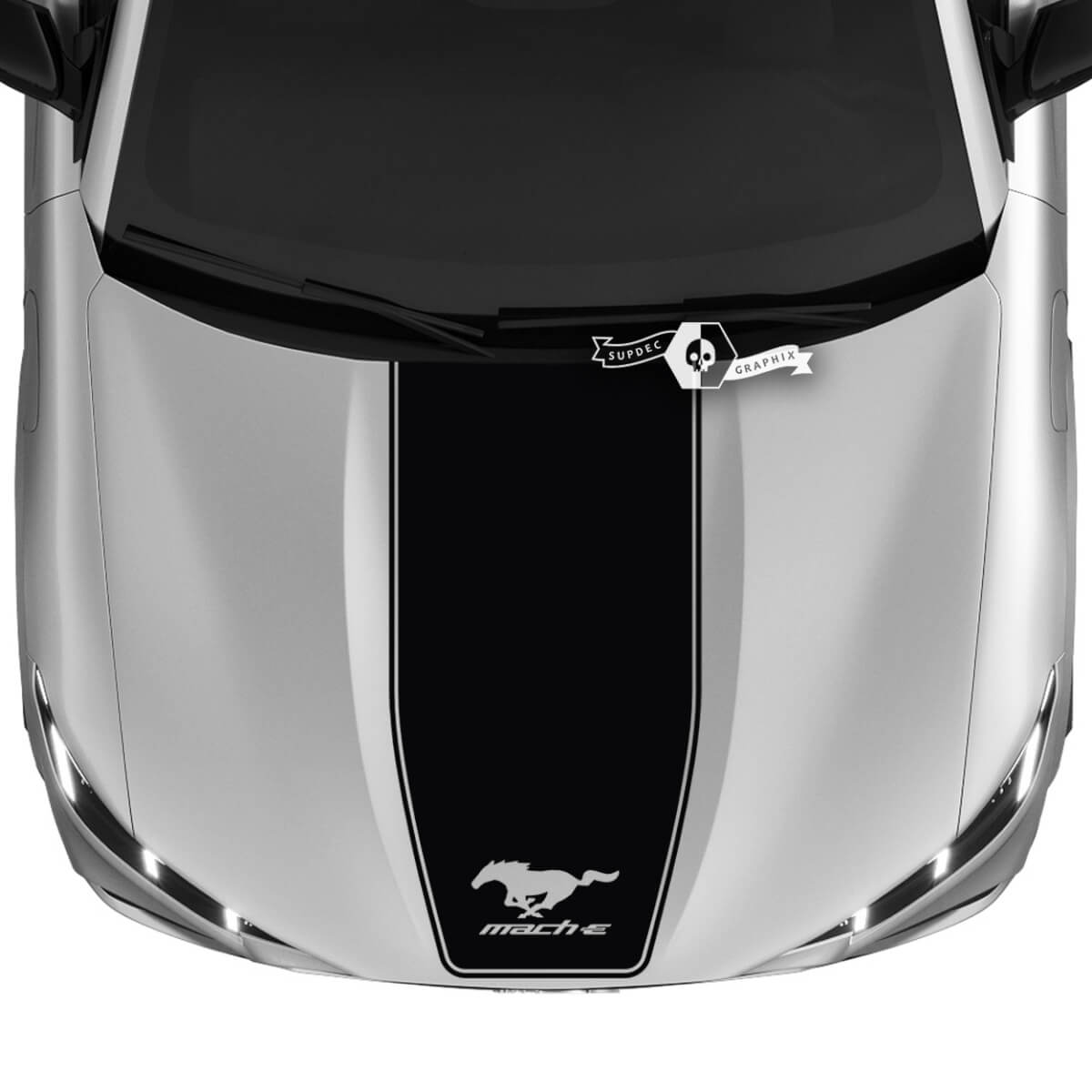 Hood Ford Mustang MACH-E MACH E Logo Outline Decal Vinyl Stickers