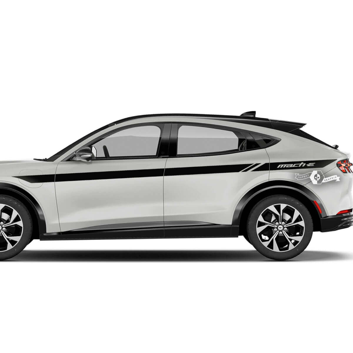 Door Top Line Stripes Side Decals Pair for Ford Mustang Mach-E