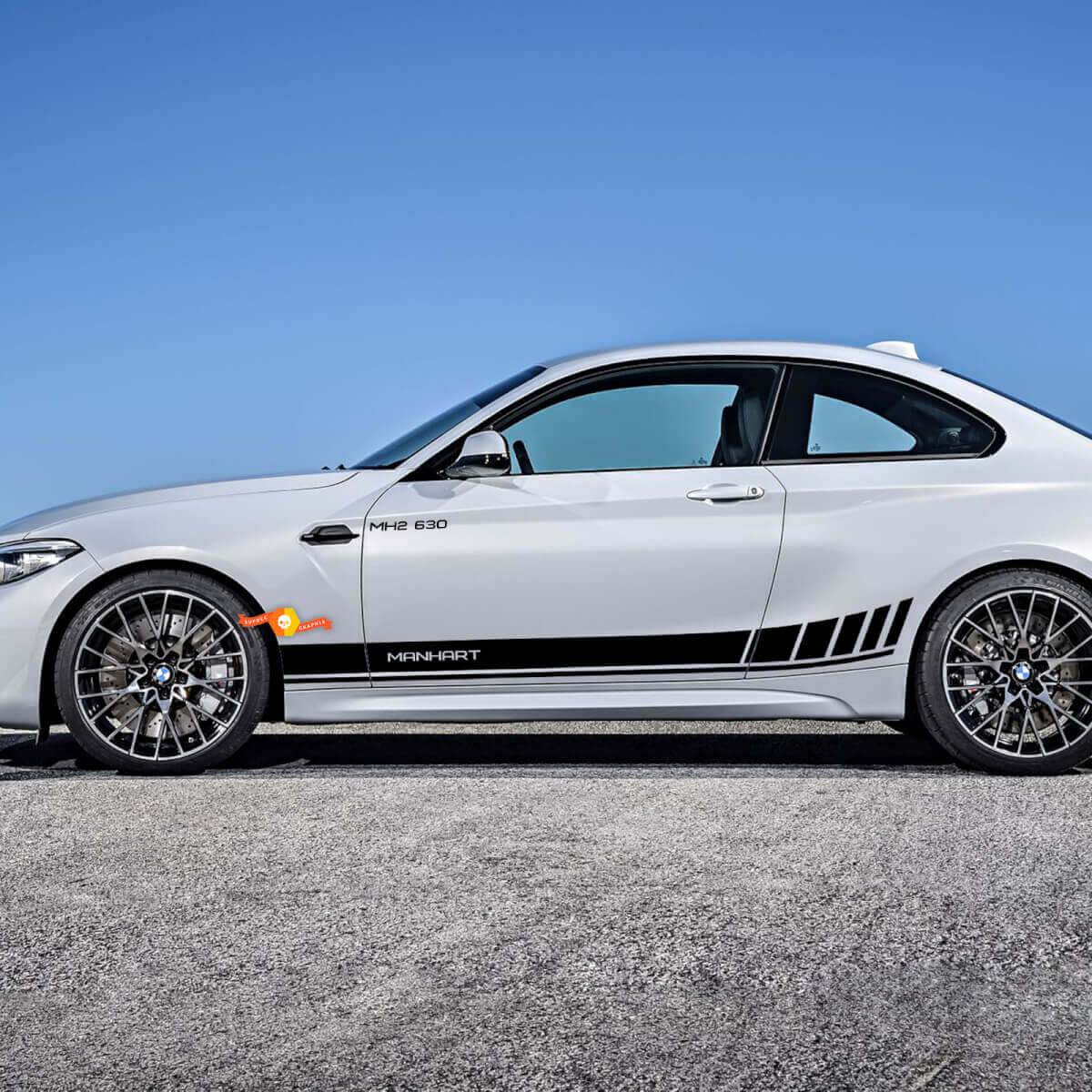 BMW M2 F87 M2 Full Body Stripes Hood Roof Trunk Windshield Decal vinyl sticker
