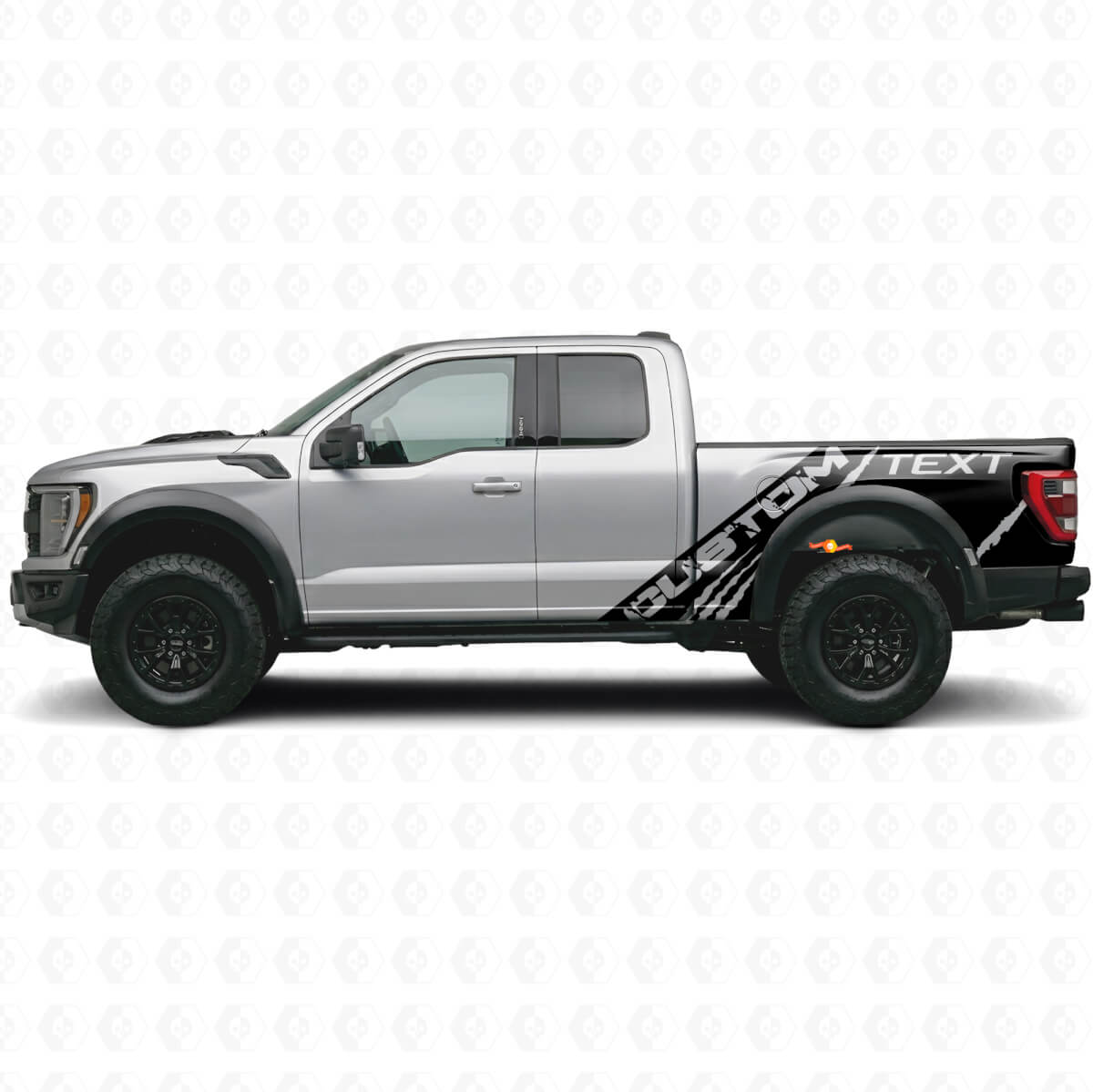 Predator Style Rear Side Vinyl Decals for Musclecar SVT 2010-2014