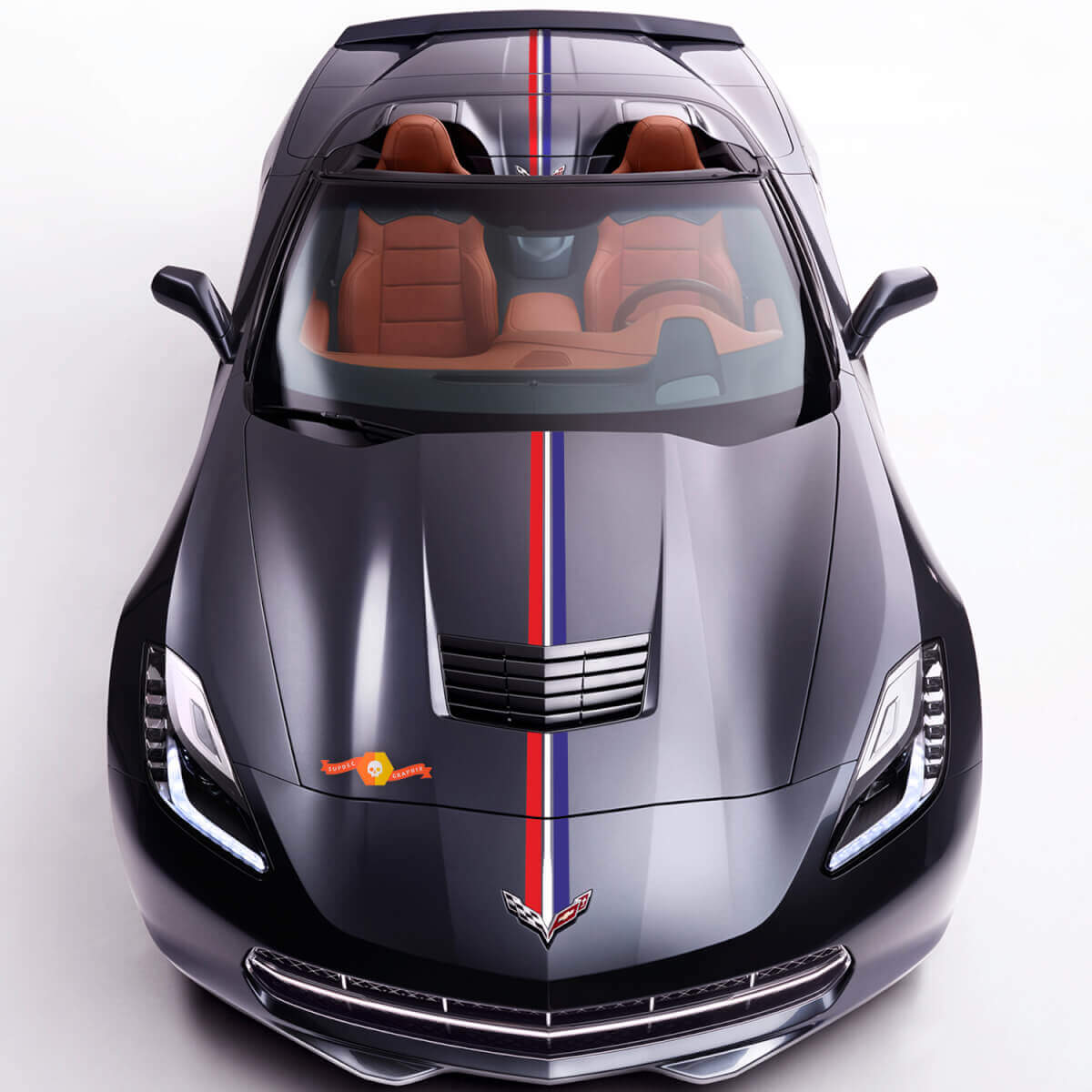 Chevrolet C7 Stingray Grand Sport Z06 Twilight Edition Stripe Decals Stickers