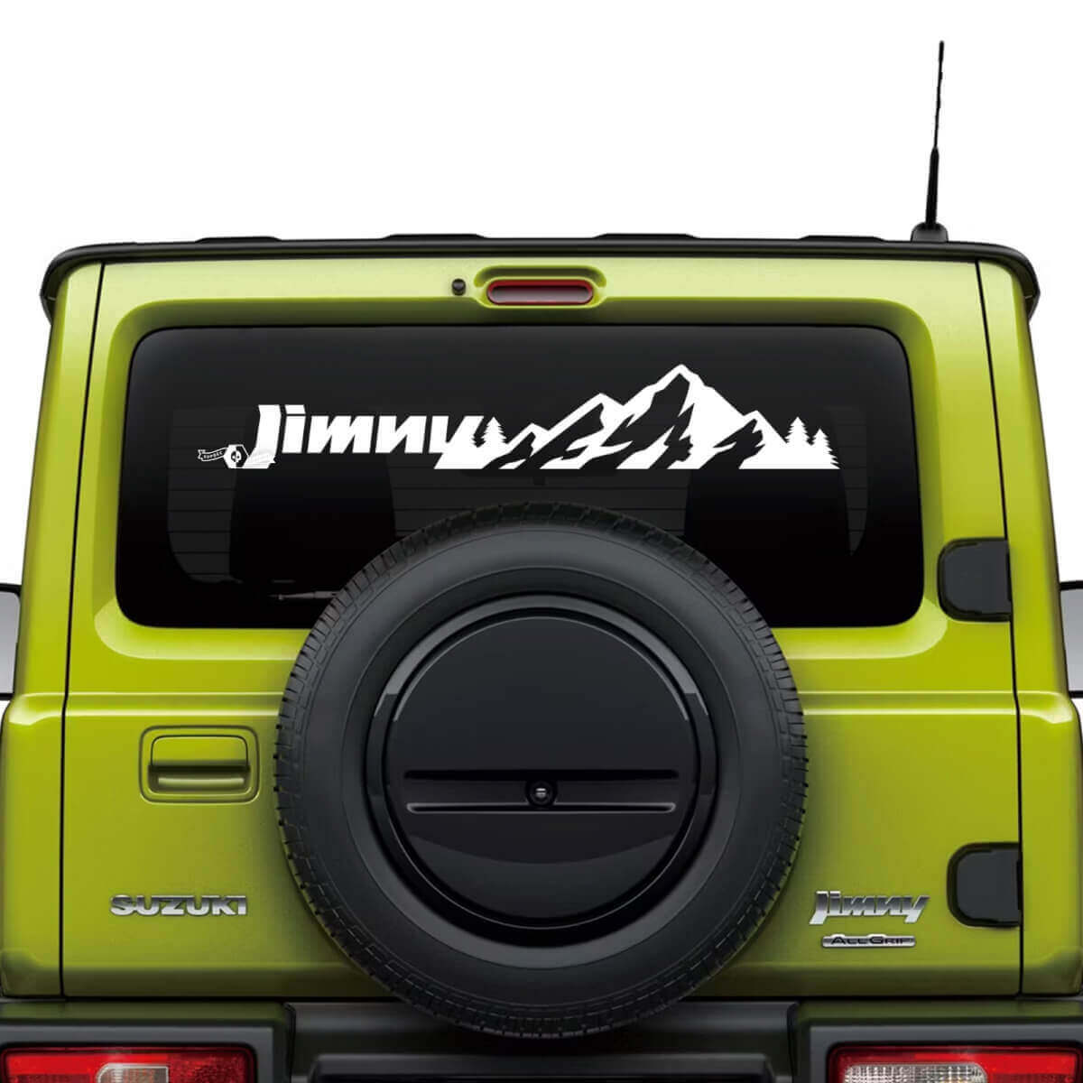 Mountains Lettering Rear Window Decal Sticker Graphics For Suzuki JIMNY 