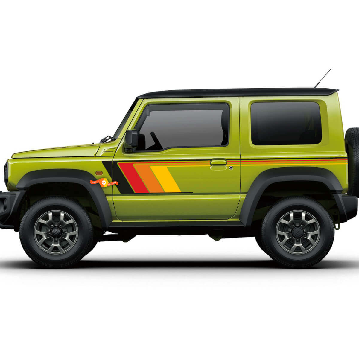 Suzuki JIMNY Vintage Retro Stripes Doors decal sticker graphics 4