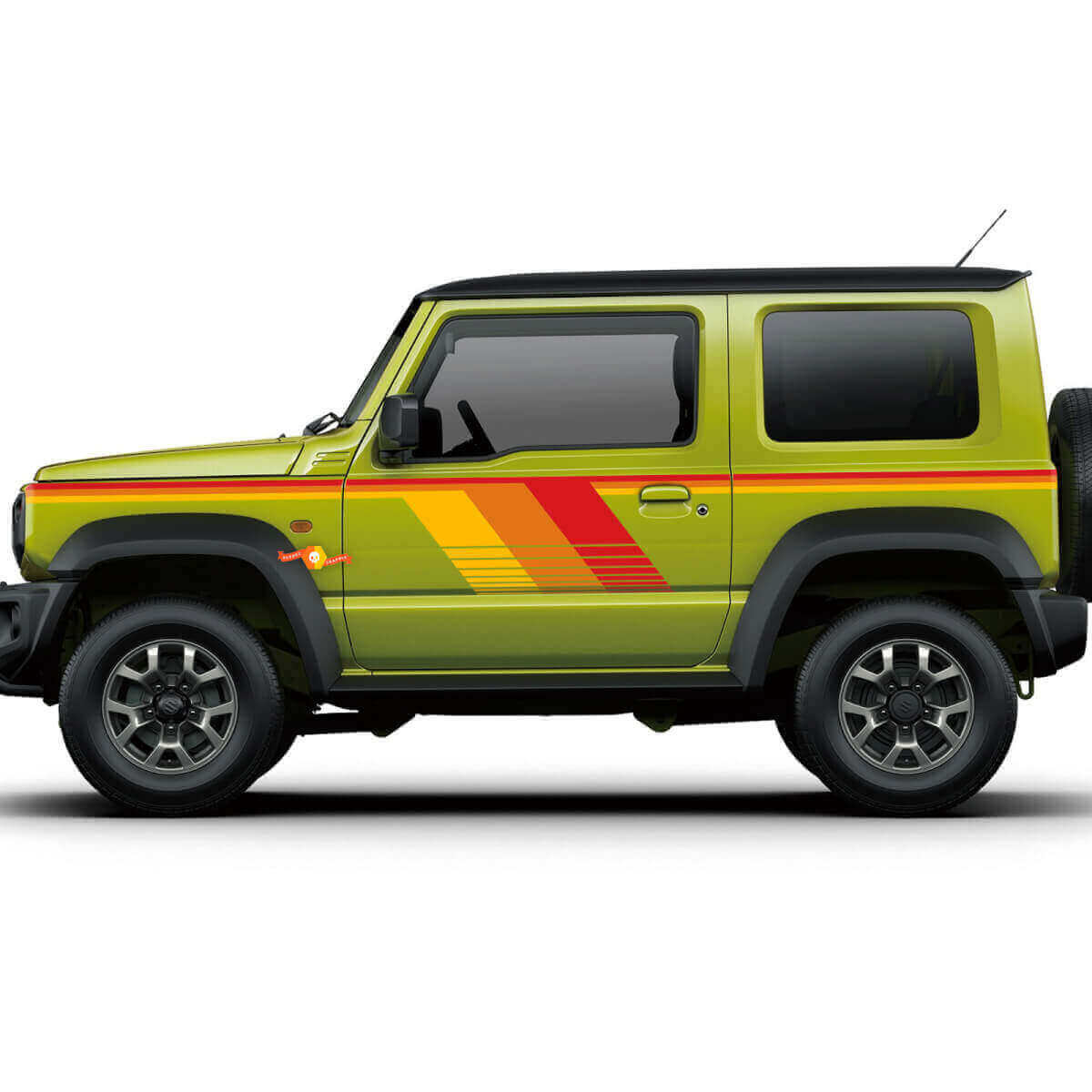 Vintage Retro Stripes Side Doors Decal Sticker Graphics 7 For Suzuki JIMNY Sierra