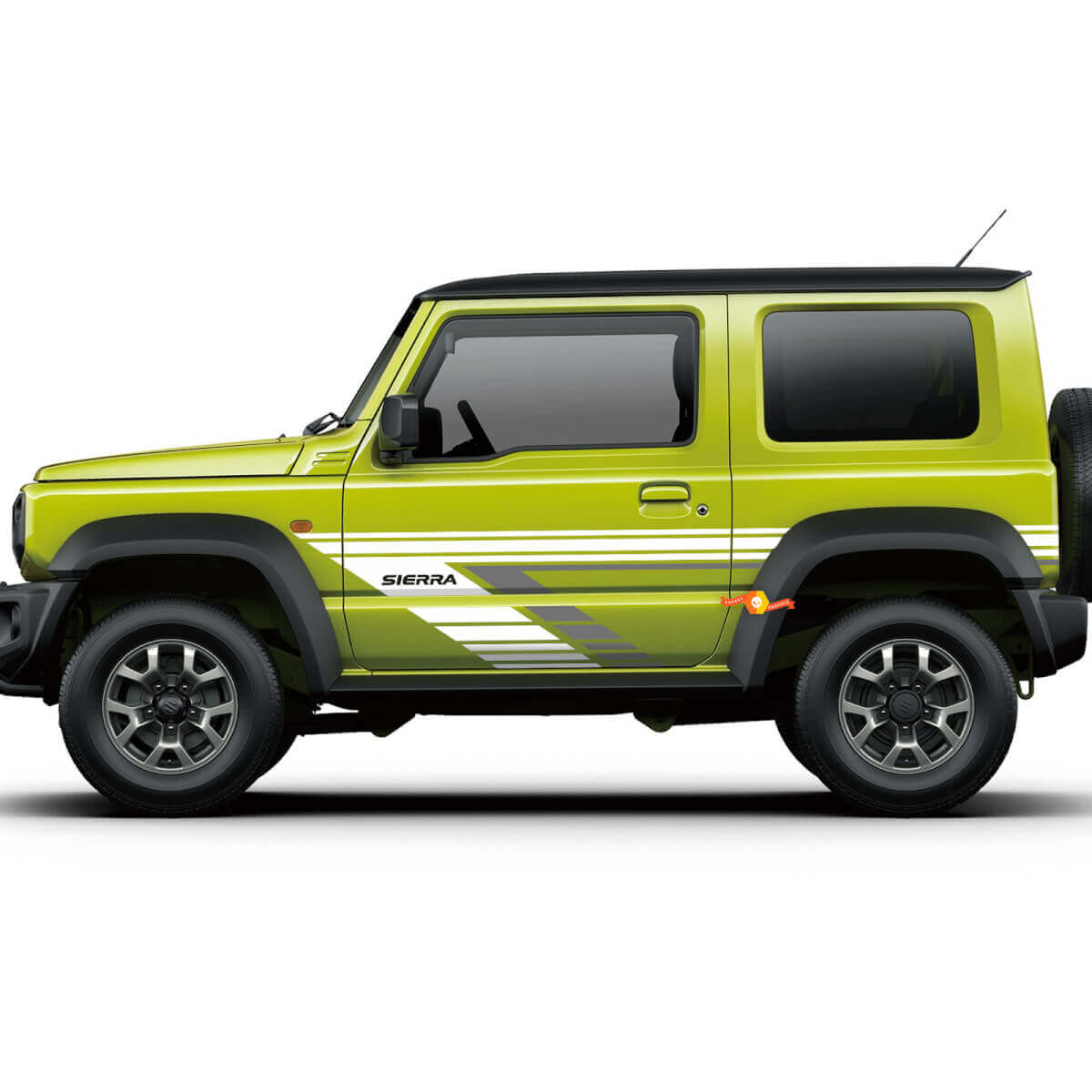 Suzuki JIMNY sierra Vintage Retro Stripes Doors decal sticker graphics 7