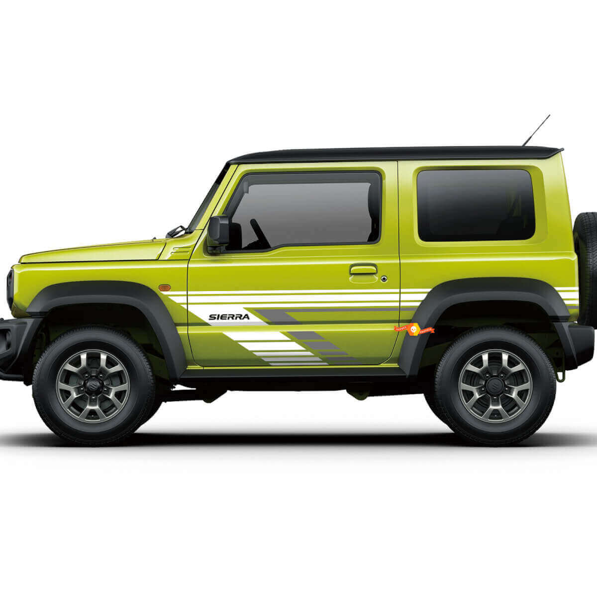 Vintage Retro Stripes Side Doors Decal Sticker Graphics For Suzuki JIMNY Sierra