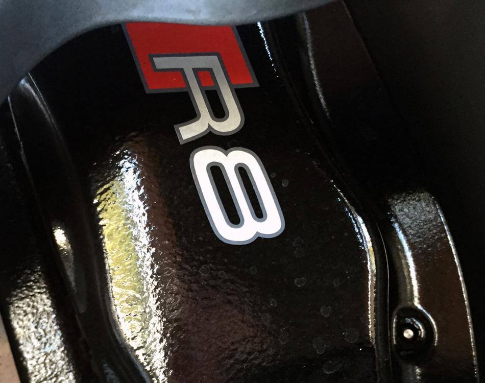 R8 Badge Brake Caliper Vinyl Decal Sticker for Audi R8