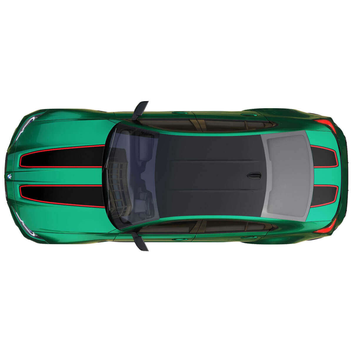 Double Hood and Trunk Outline Stripes Vinyl Decal Kit for BMW M3 G80 M4 G82 G83