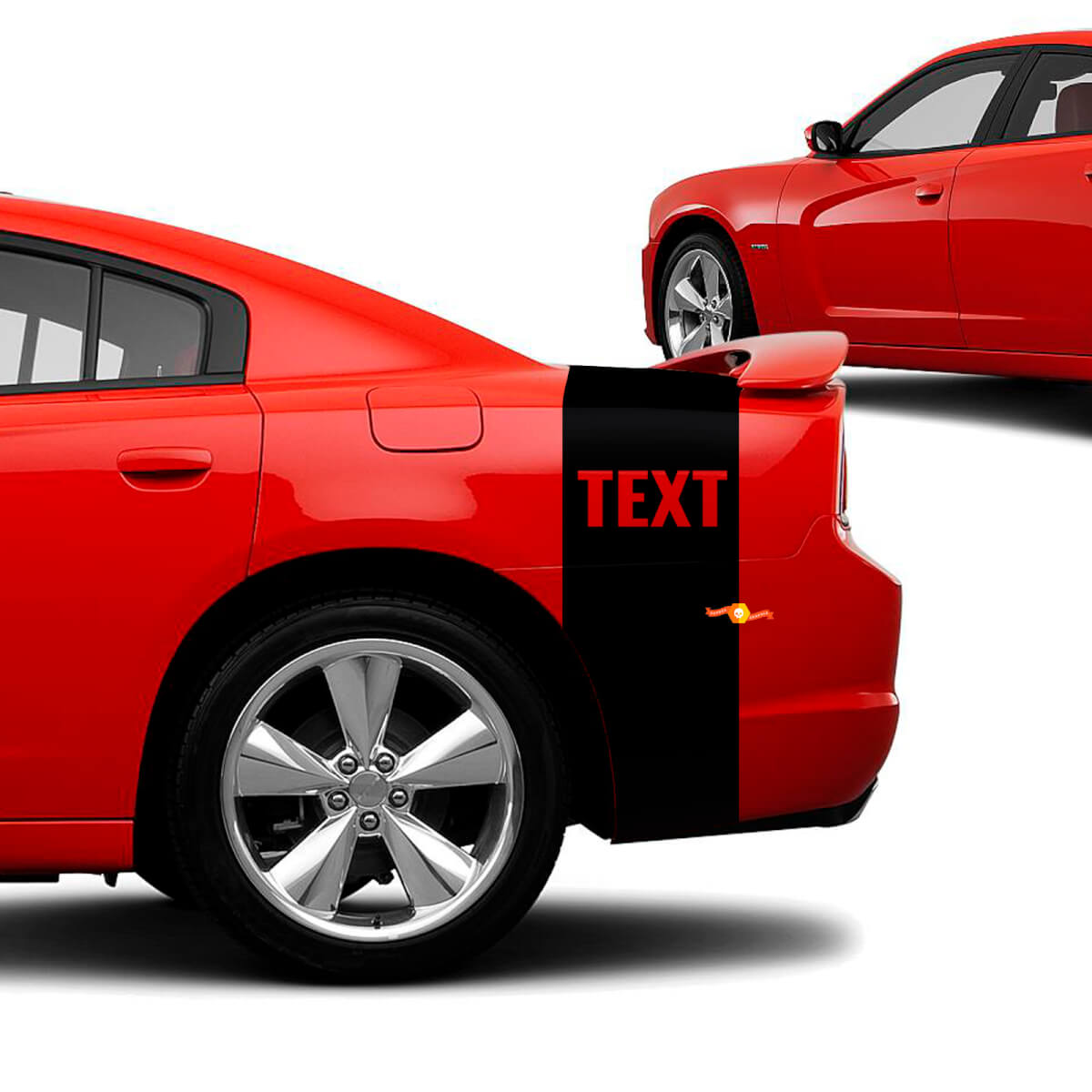 Custom Tailband Rear Stripes Vinyl Decals Kit for Dodge Charger Daytona