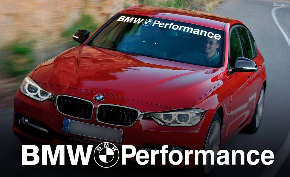 BMW Performance Style Windshield Banner Vinyl Decal for BMW