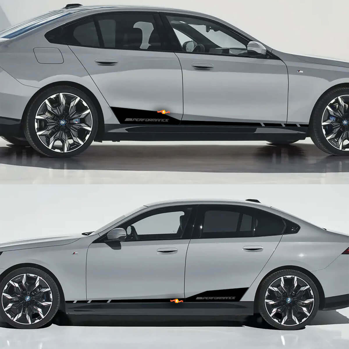 M Performance Stickers Decals for SideSkirt fit to BMW 5 Series i5 G60