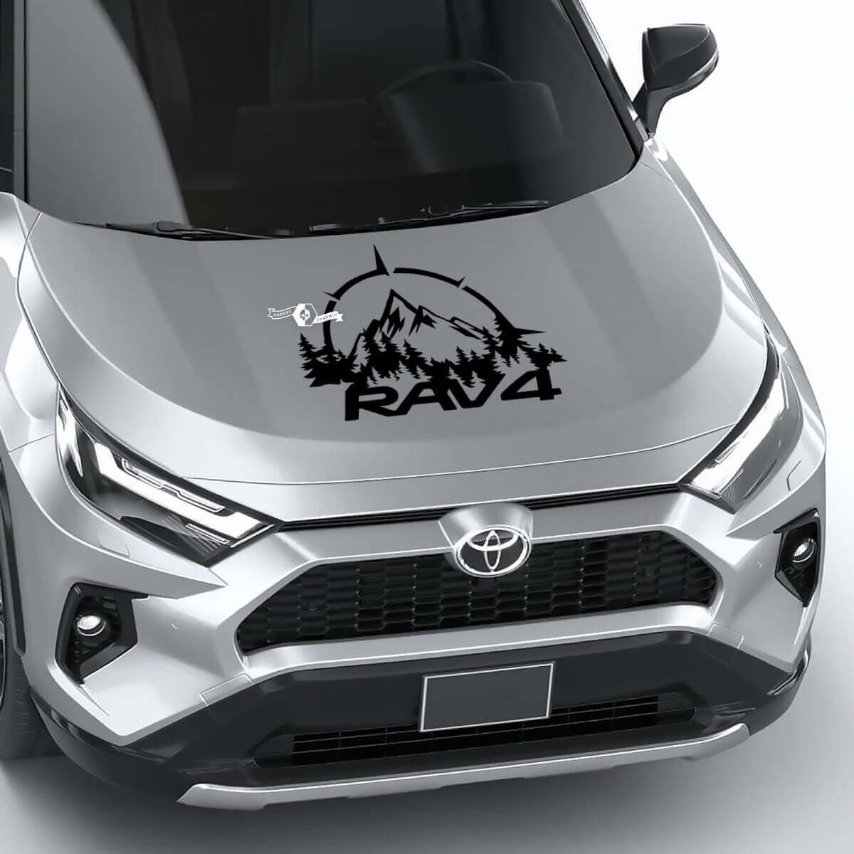 Mountain Forest Landscape Hood Vinyl Decal Sticker for Toyota RAV4