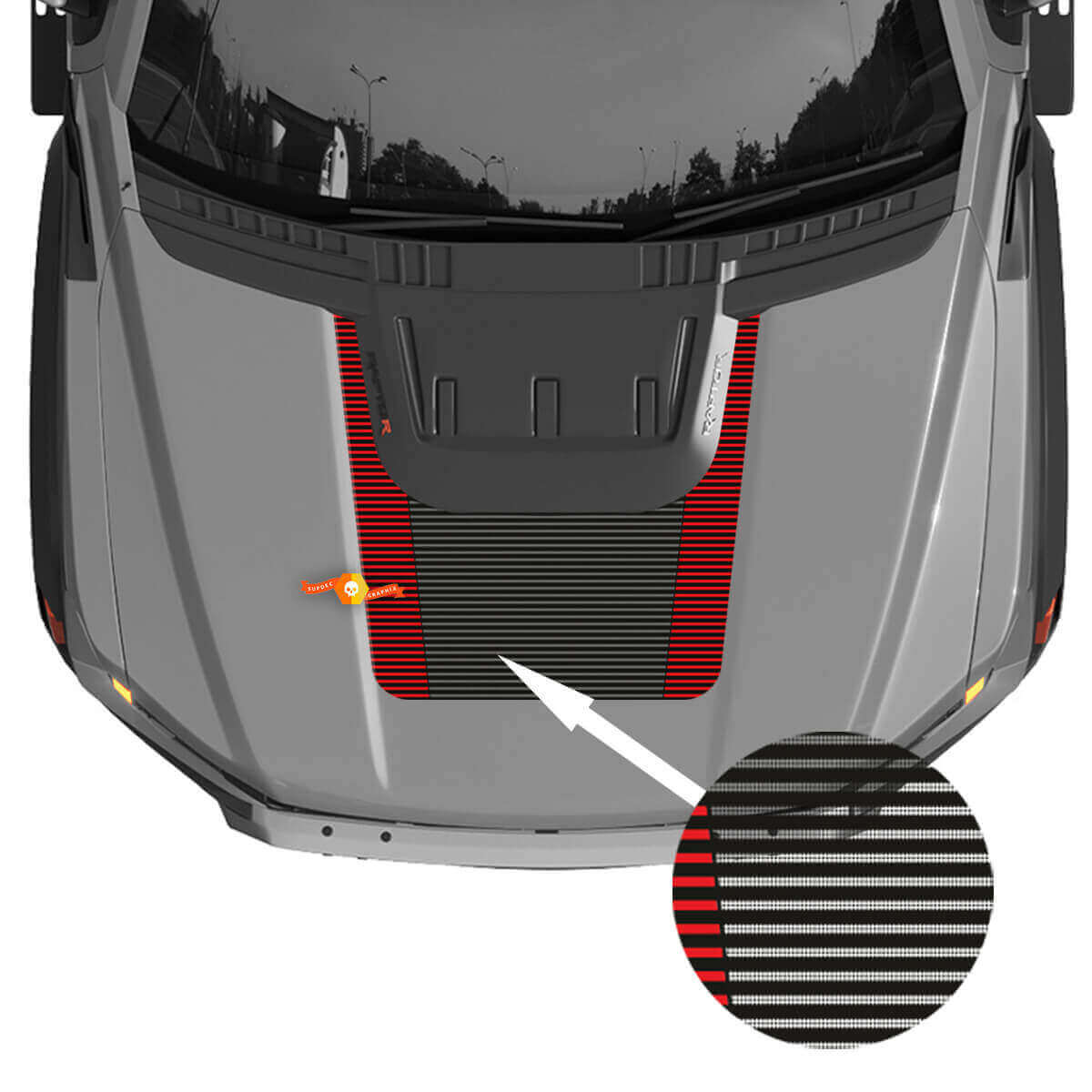 Hood Graphics Vinyl Decal Sticker for Ford F150 Raptor R