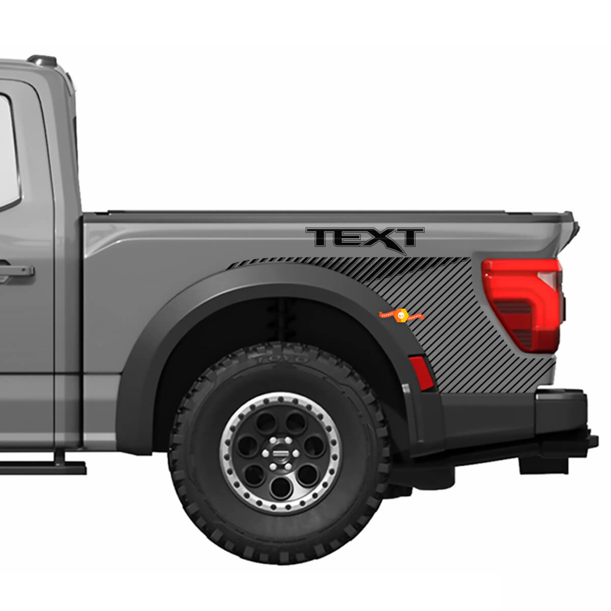 Thin Stripes Rear Fender Vinyl Decal Graphics Sticker Kit for Musclecar Raptor