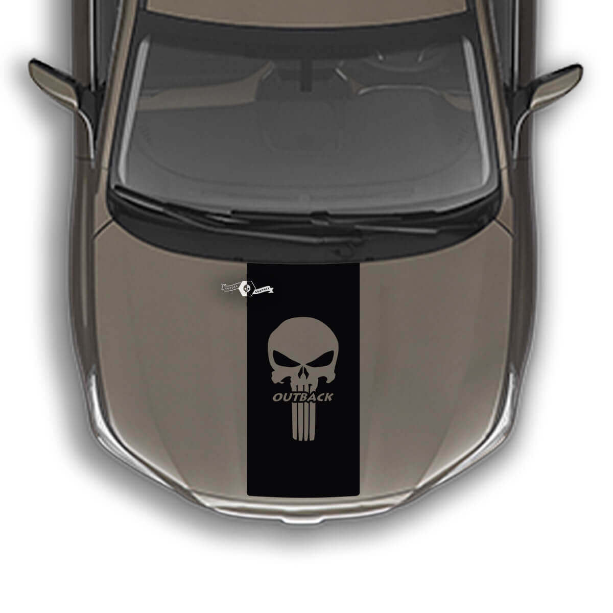 Hood Stripe Punisher Vinyl Decal Graphics Sticker for Subaru Outback