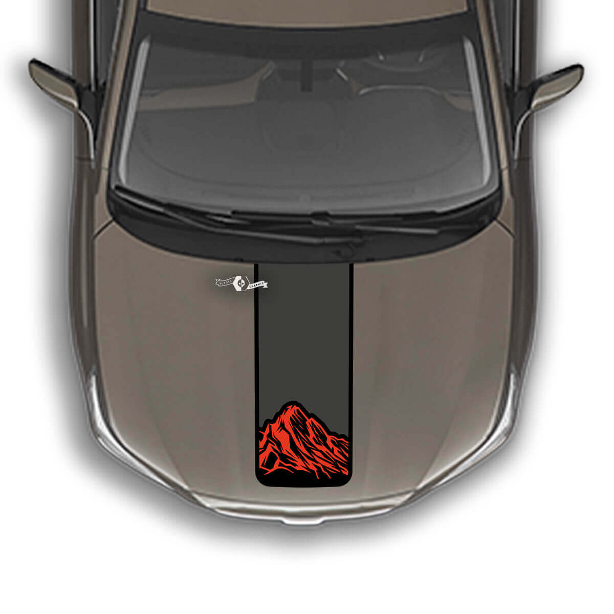 Hood Stripe Mountains Vinyl Decal Graphics Sticker for Subaru Outback