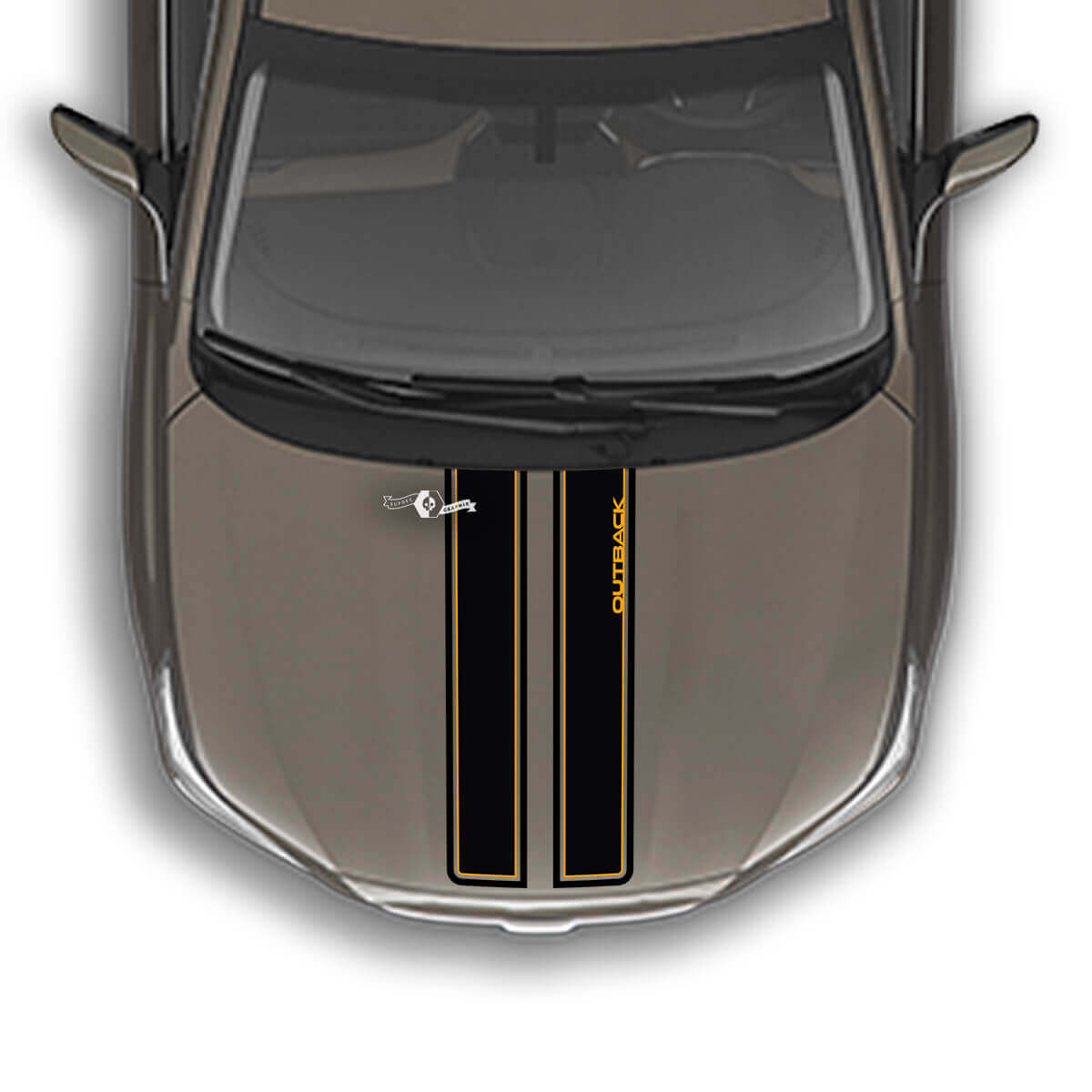 Hood Dual Stripe Vinyl Decal Graphics Sticker for Subaru Outback