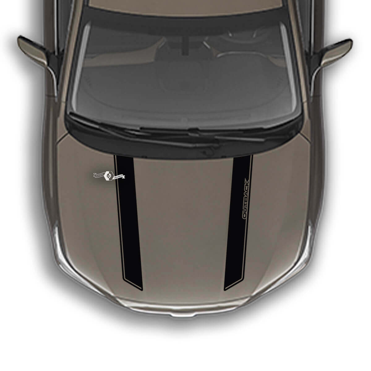 Two Pin Stripe Hood Vinyl Decal Sticker for Subaru Outback