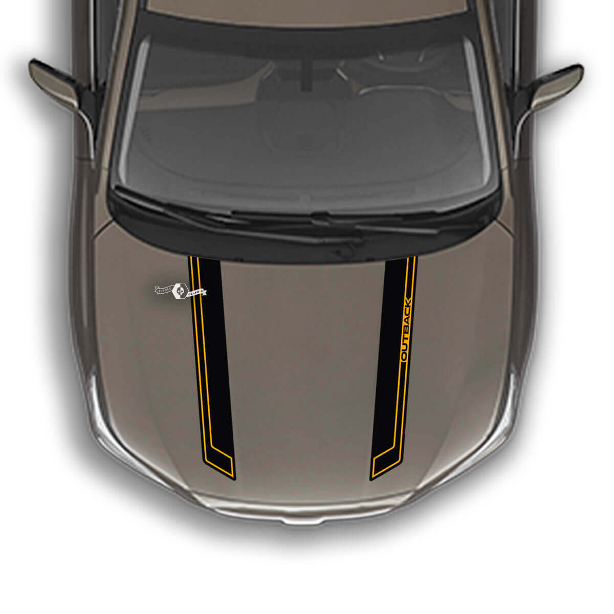 Dual Pin Stripe Hood Vinyl Decal Sticker 2 for Subaru Outback