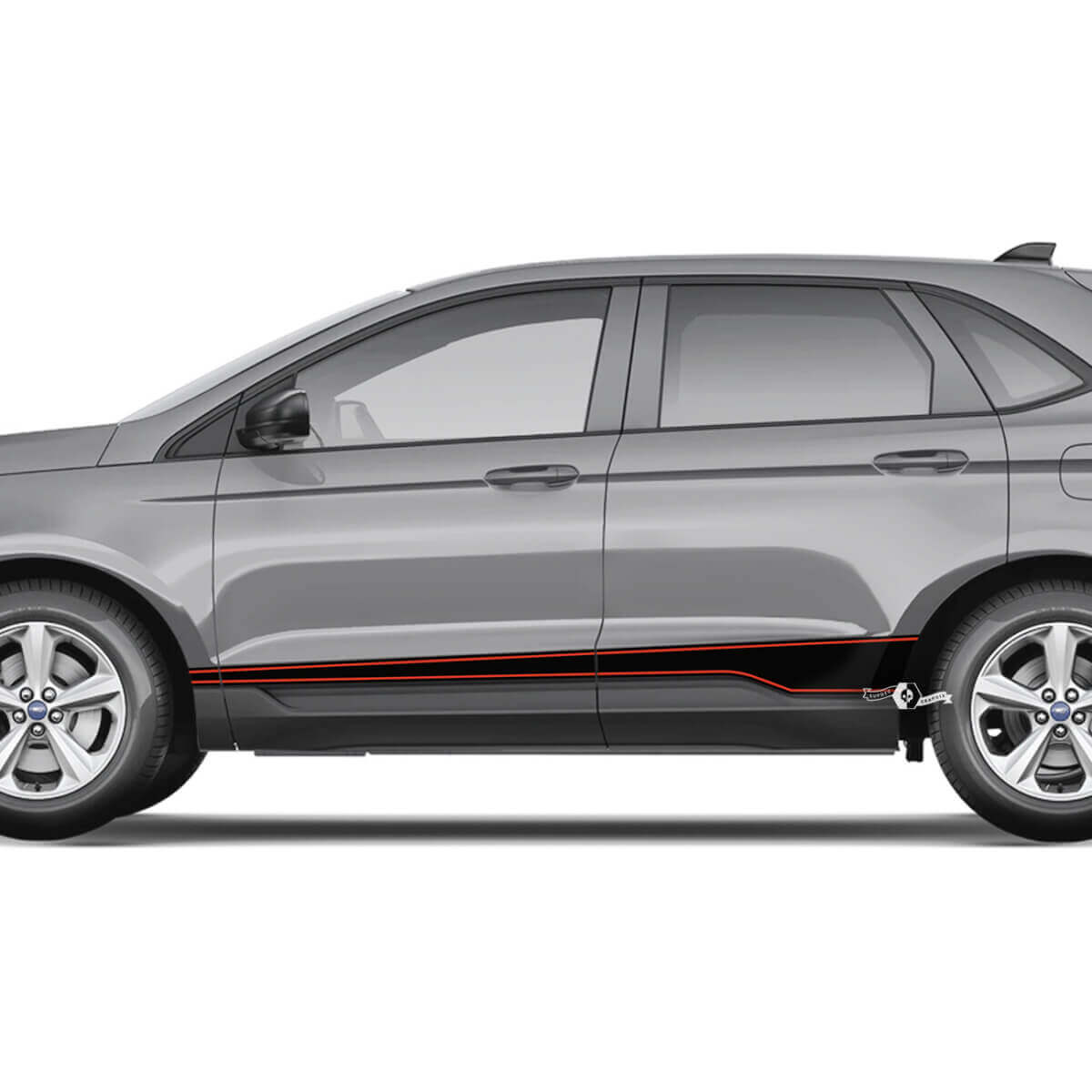 Rocker Panel Pin Stripes Vinyl Decal Graphics Sticker for Ford Edge