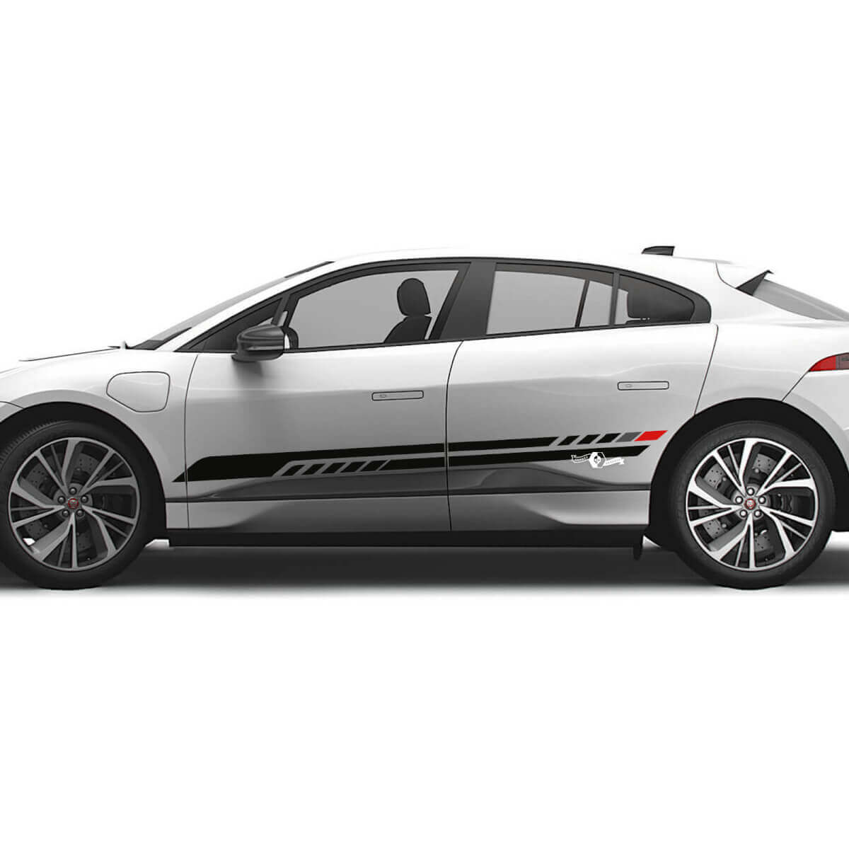 Jaguar I Pace Side 2 Colors Modern Stripes Graphics Doors decal Logo Lines sticker