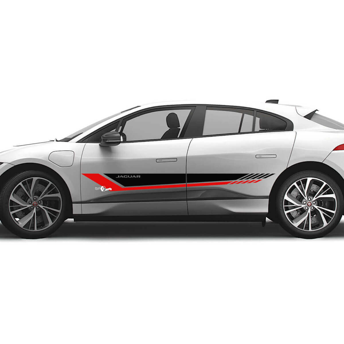 Jaguar I-Pace Side Dual Color Stripes Graphics Doors decal Logo Lines sticker