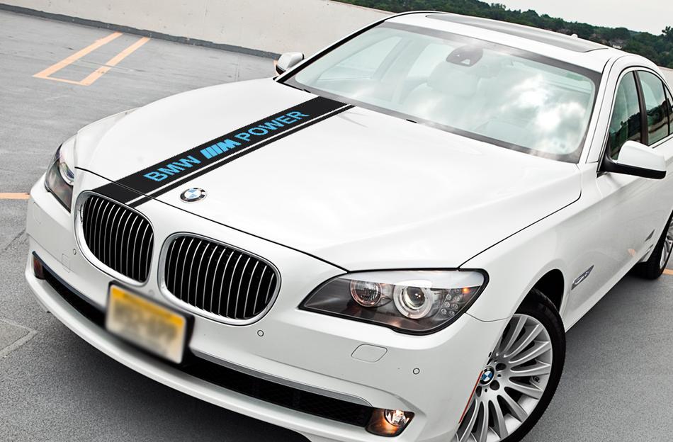 thumbnail image 2 of Universal BMW M-Style Color Stripes Rally Hood Vinyl Decal Sticker – Red Blue Violet 2 of 6