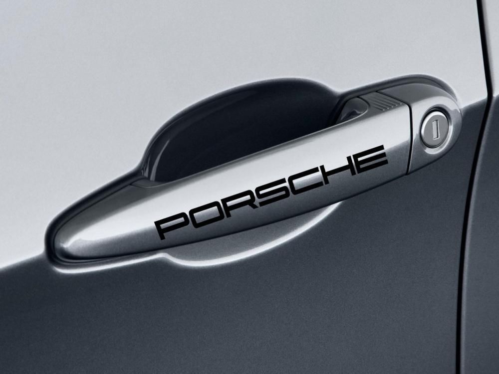 4 Porsche Door Handle for Cayenne Panamera Boxter 911 Emblems Decals Stickers