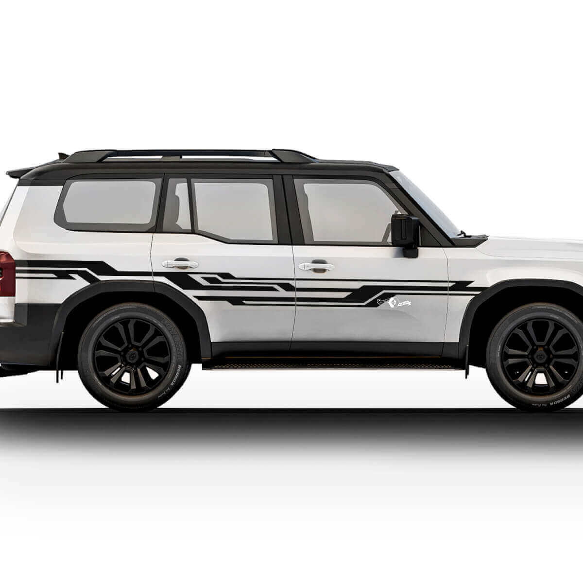 Abstract Side Doors Stripe Decal Kit for 2024 Toyota Land Cruiser Prado
