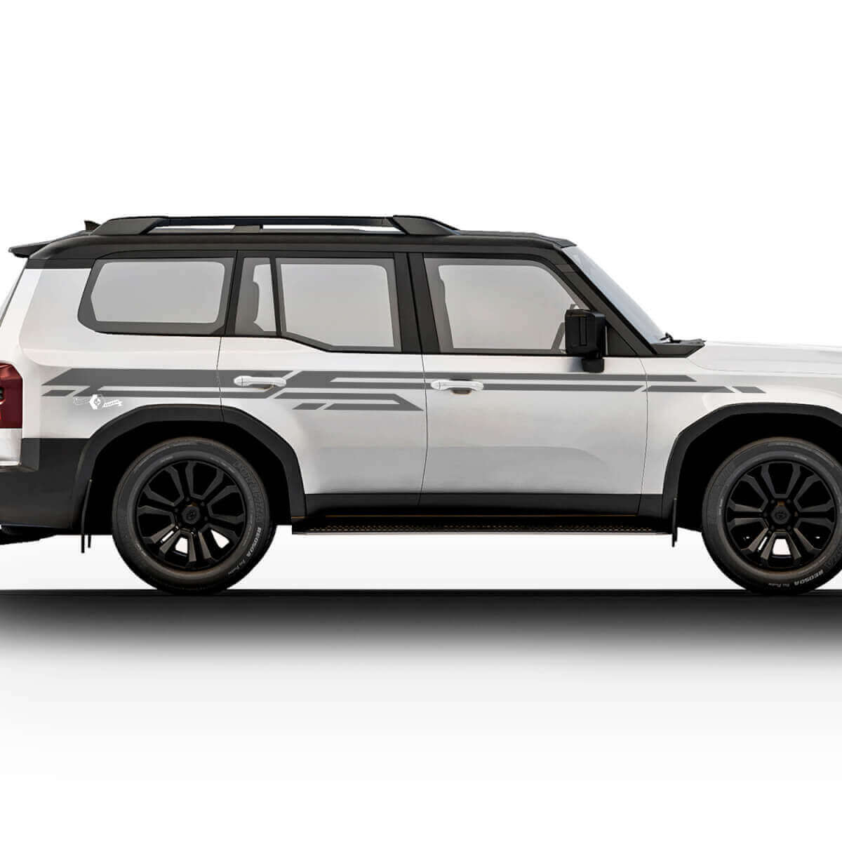 Abstract Side Stripes Vinyl Decal Kit for Toyota Land Cruiser Prado 2024 