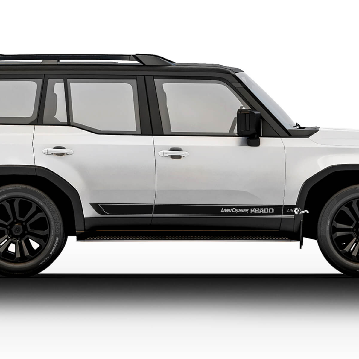 2024 Toyota Land Cruiser Prado Side Lower Stickers Decals Vinyl Stripe Graphic Stickers Decals Kit