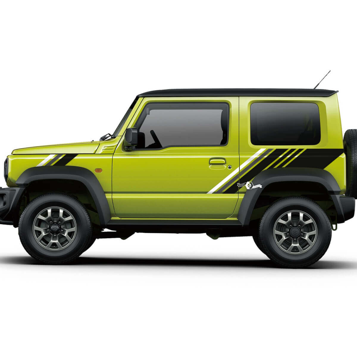 Pair Suzuki JIMNY Side Doors Side Splash Fender graphics decal Lines sticker 3 Colors