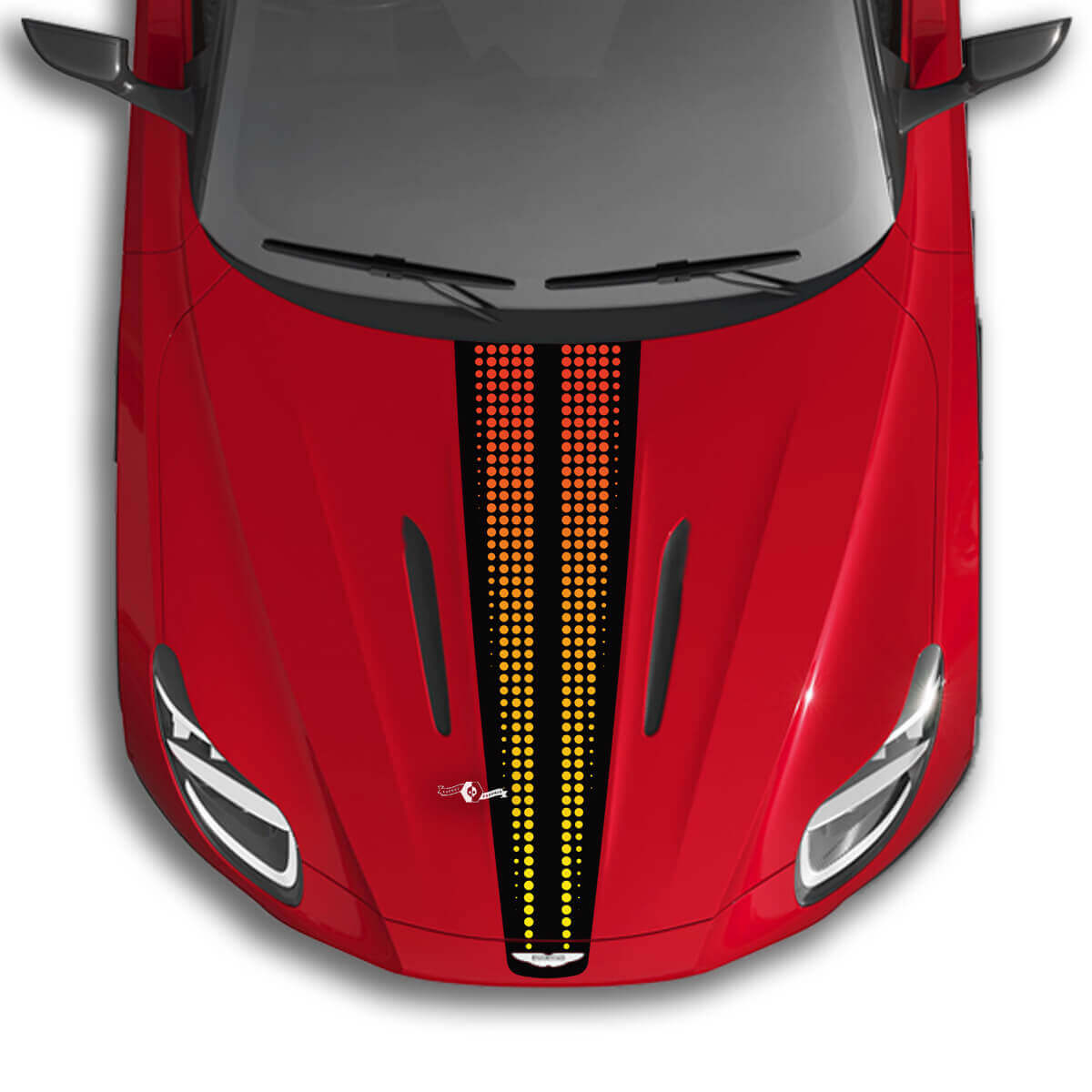 Hood Aston Martin DB11 Stripe Checkerboard Flag Vinyl Decals Stickers Gradien