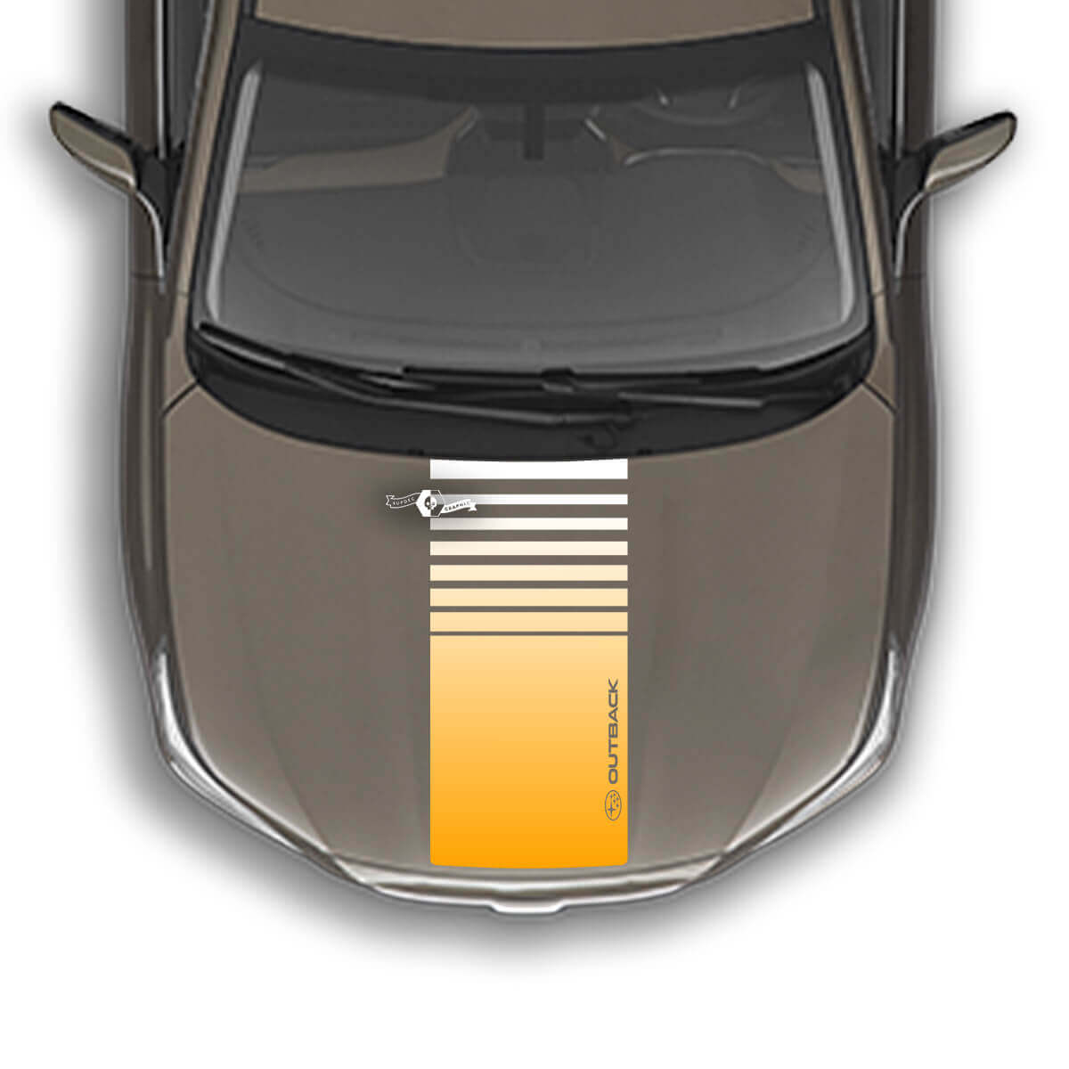 Punisher Stripe Hood Vinyl Decal Sticker Gradient for Subaru Outback