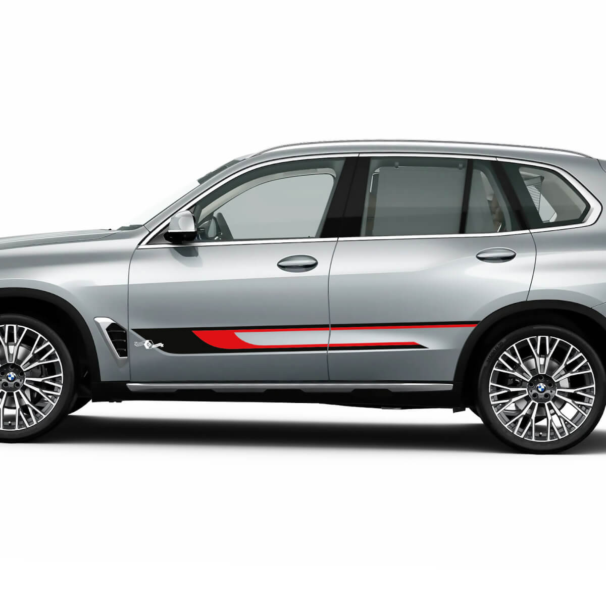 Custom Side Stripe Sticker Decal Kit for BMW X5 G05 – Two Colors Vinyl Graphics