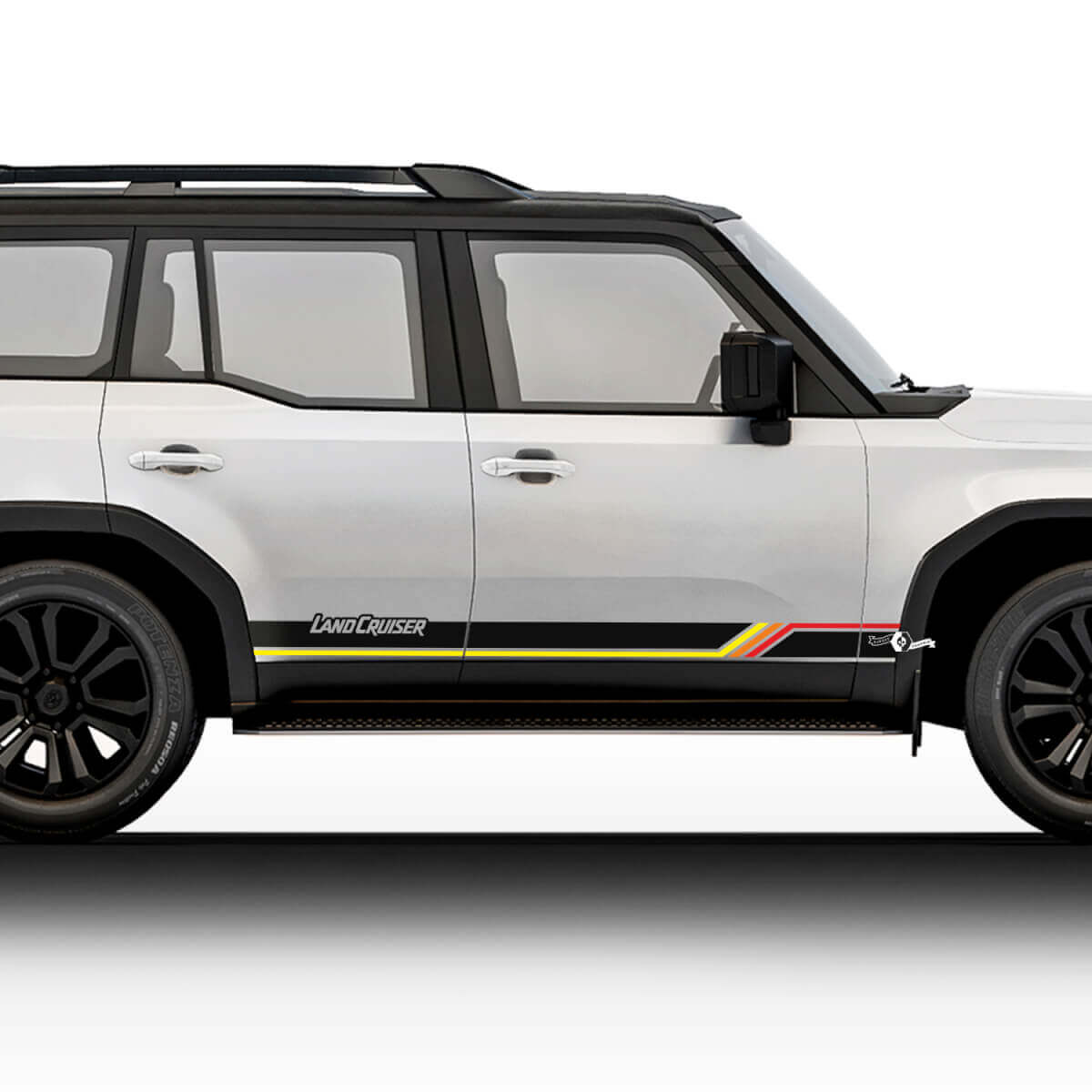 Vintage Style Door Side Stripes Vinyl Decal Kit for Toyota Land Cruiser 2024