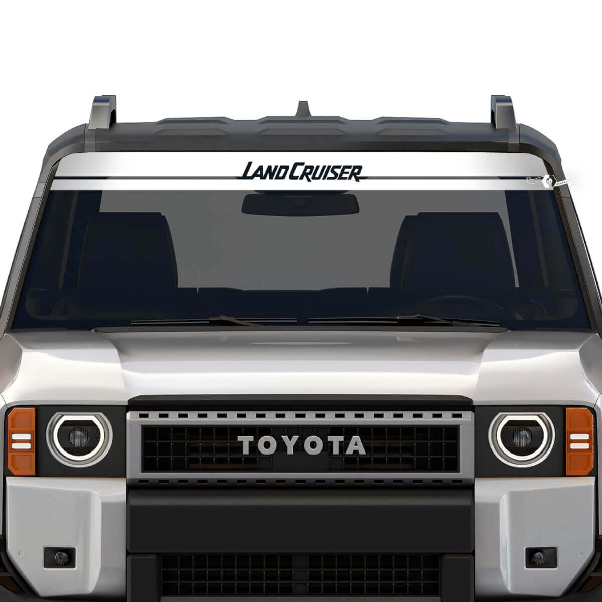 2024 Windshield Banner Toyota Land Cruiser Prado Stripe Destroyed Decals Vinyl Graphic Sticker 