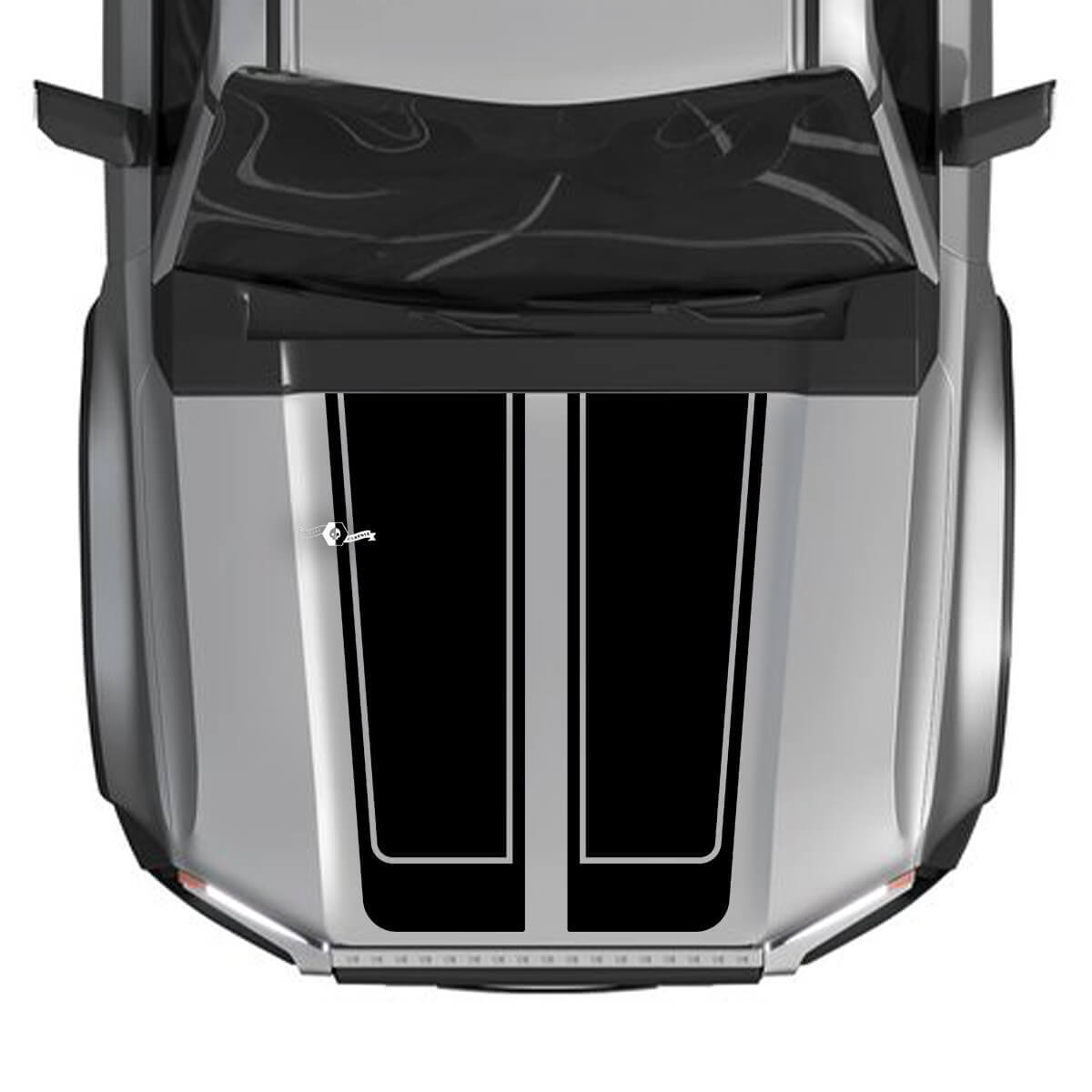 Hood For 2024 Toyota Land Cruiser Prado Decals Split Vinyl Graphic Sticker 