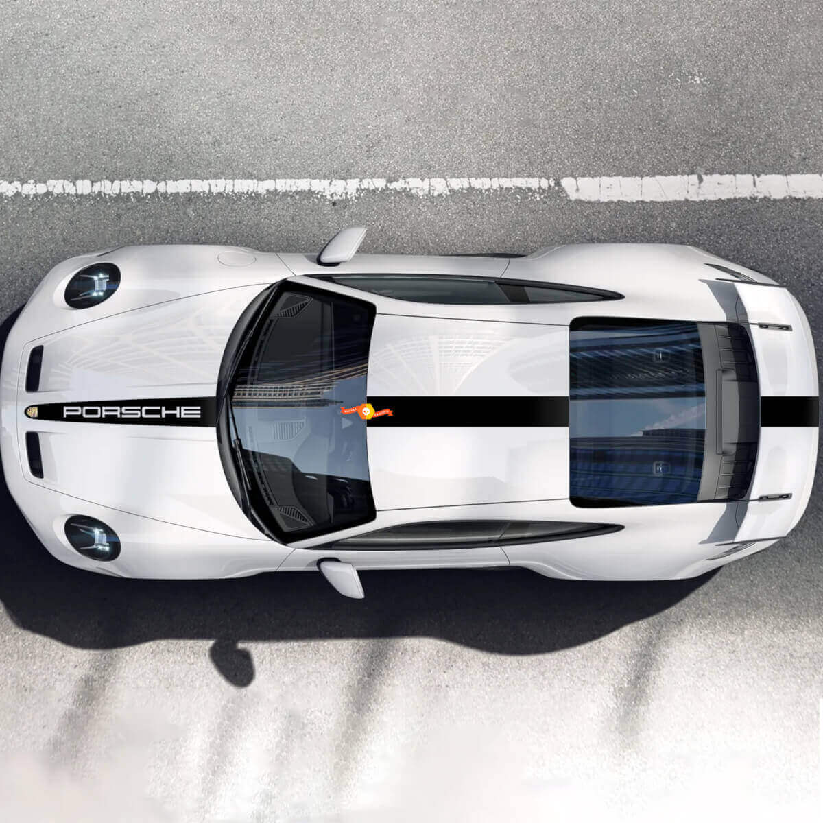 Racing Style Top Side Stripes Decal Kit for Porsche 911 GT3