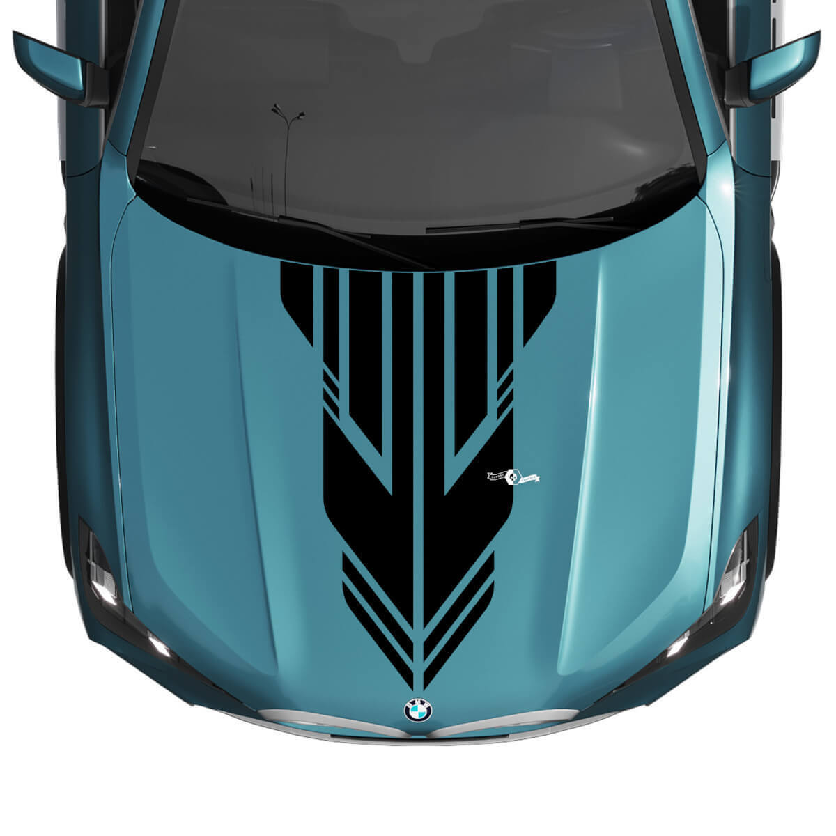 BMW X5 G05 Hood Custom Accent Stripe Decal Strobe - Vinyl Graphics Stickers